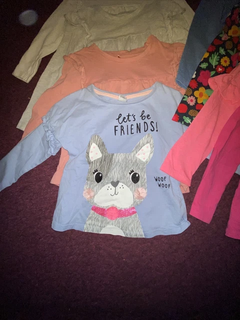 Magliette top abbigliamento ragazza età 3-4 anni manica lunga 2
