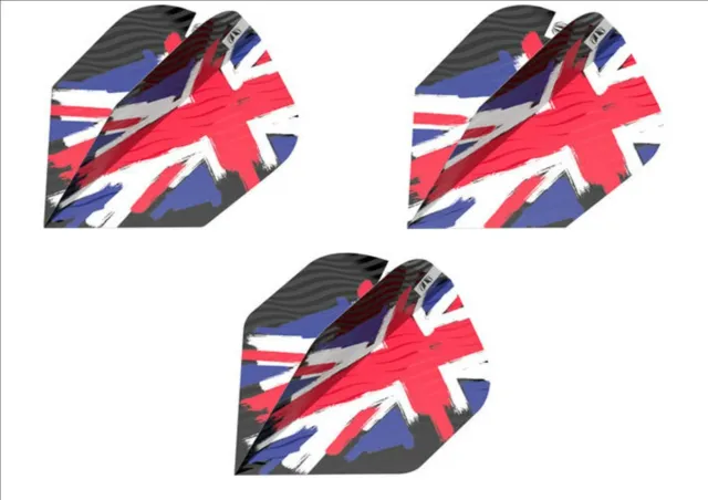 3 Sets Of Target Great Britain Flag Standard Dart Flights