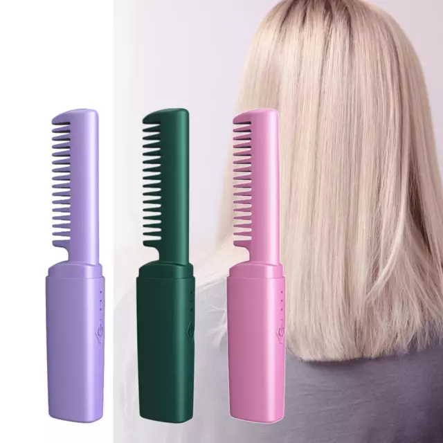 Brosse à lisser les cheveux sans fil Portable, peigne chaud pour la maison