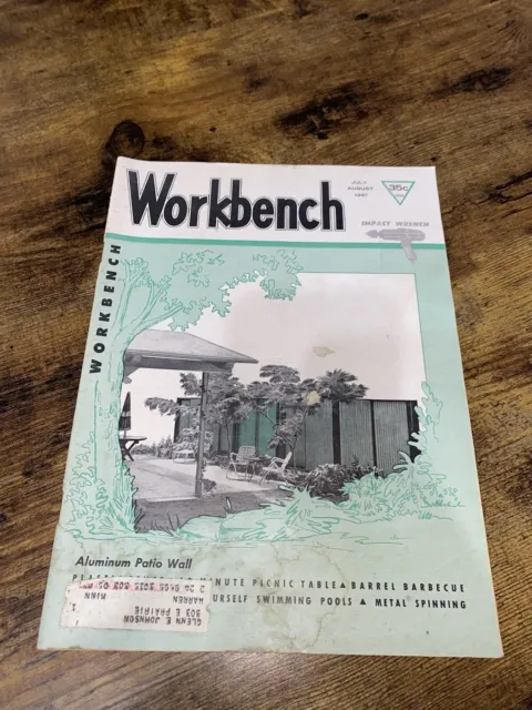 Vintage 1961 Workbench Magazine Woodworking Arts Crafts Projects Home