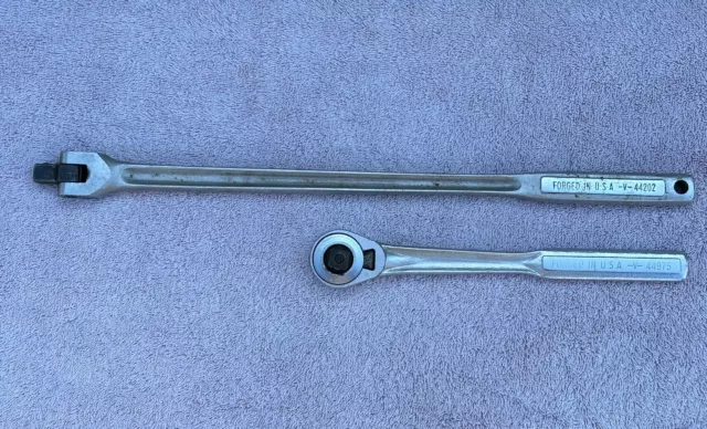 Craftsman 1/2" Drive 18" Long Breaker Bar  -V- 44202 & 44975 Oil Hole Ratchet