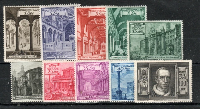 Vatican City 1949  set to 100l perf 14 MLH/MH