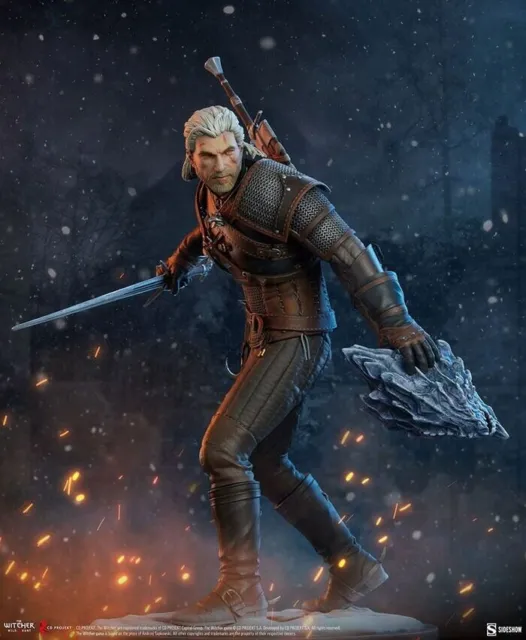 THE WITCHER 3 - Wild Hunt - Geralt Polystone Statue Sideshow 3