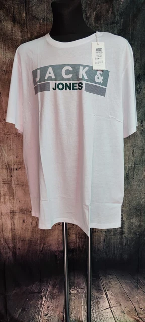 Jack & Jones T-Shirt 5XL Plus Big Size XXXXXL Rundhals Style #90 weiss