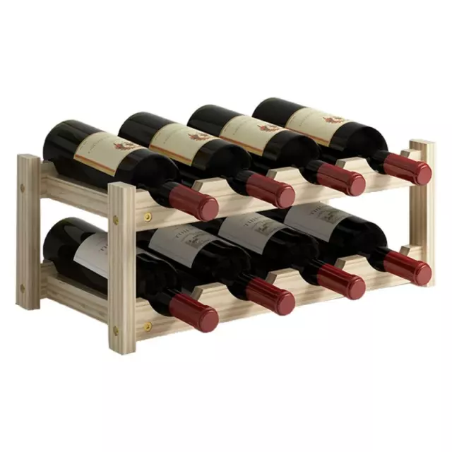 Vintage Wooden Wine Rack Cabinet Holders Shelf Free Standing Holders Barware Sto