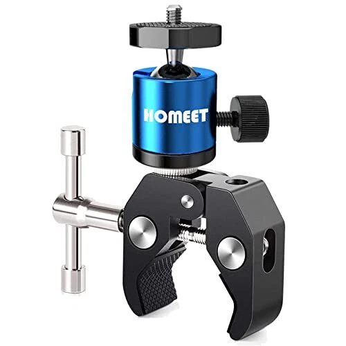 Homeet Bras Magique Caméra Pince Mini Super Clamp Appareil Photo Tête Rotule ave