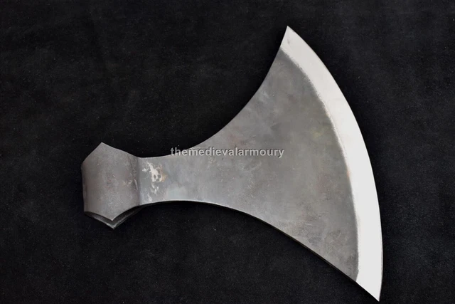 Gran cabeza de hacha de guerra vikinga danesa forjada a mano 25,4 cm