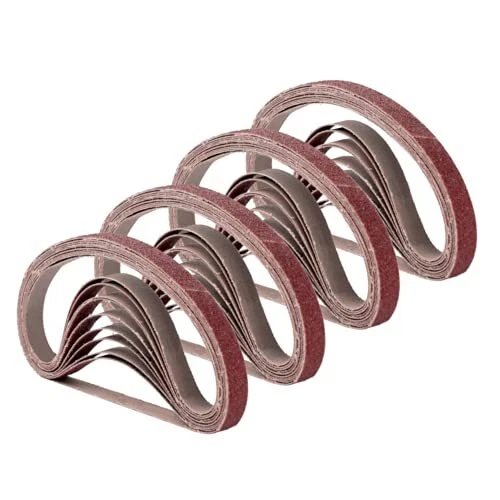 1/2 Inch x 18 Inch Sanding Belts, 4 Each of 60/80/120/180/240 Grits, Belt San