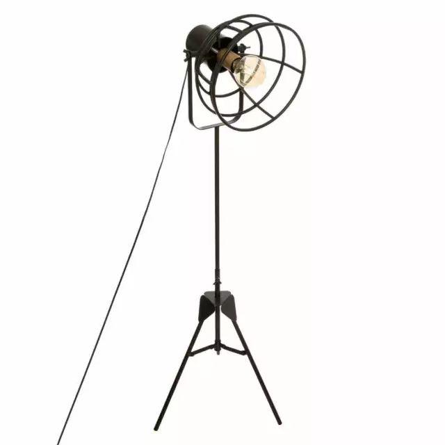 Atmosphera Tripod Metall Stehleuchte BILY im Retro Industrial Design 124 cm hoch