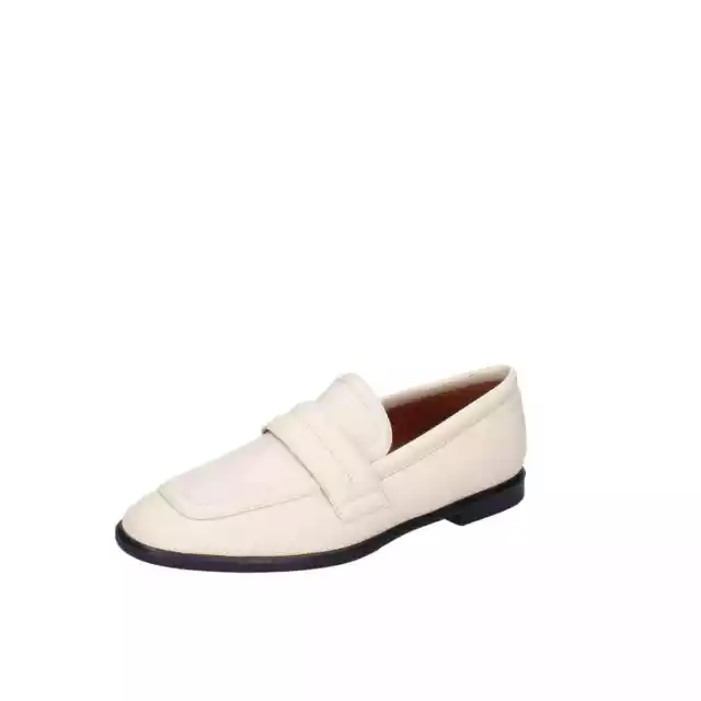 Chaussures Femme Il 'La 36 Ue Mocassins Blanc Cuir EZ462-36