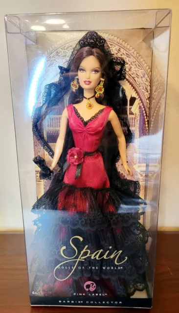 RARE! NRFB Barbie Dolls of the World Spain Doll Pink Label 2012 Mattel