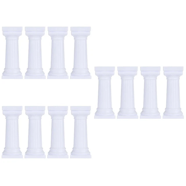 12 piezas Splitter Columna Romana Plástico Bebé Pilar Griego Portavelas