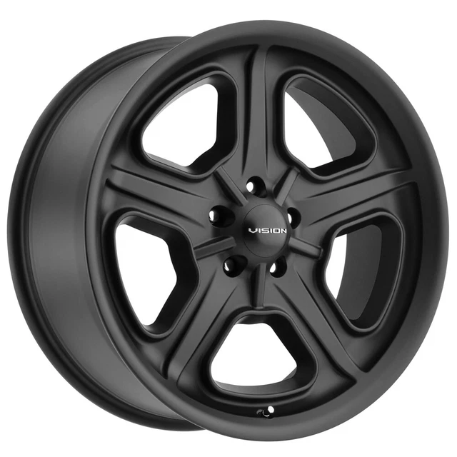 Vision 147 Daytona 15x7 5x4.5" +6mm Satin Black Wheel Rim 15" Inch