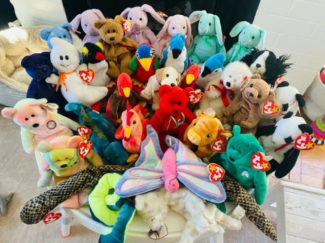 Beanie Baby Lot of 32, *RARE* retired with Errors, great deal!