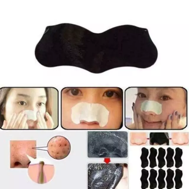 10Pcs Smooth Nose Pore Strips Mitesser Akne Anti Pickel Nase Strip Pad Best F7E4