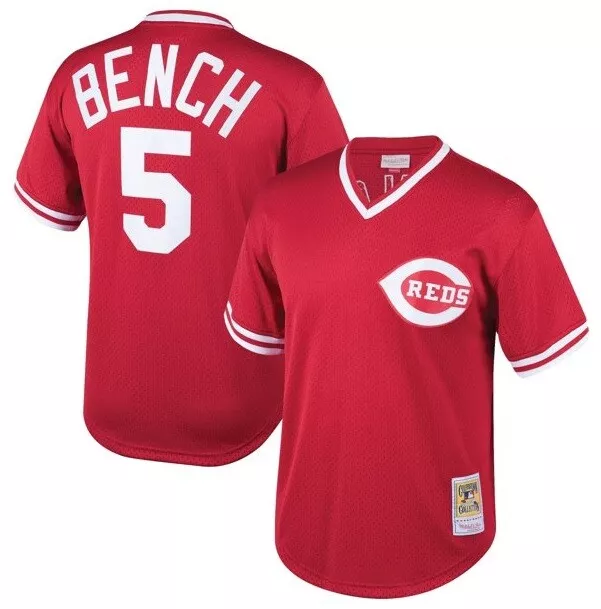 Mitchell and Ness MLB Cincinnati Reds Men's Mitchell and Ness 2000  Authentic Mesh BP Ken Griffey Jr. #30 Jersey Black