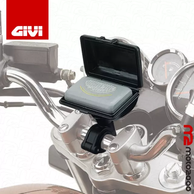 Supporto Givi Da Moto Per Telepass Con Kit Universale Fissaggio Manubri Tubolari