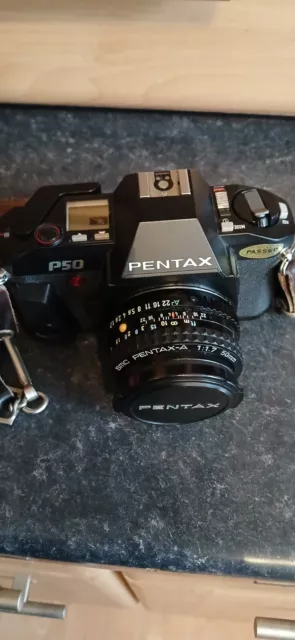 Pentax P50 35mm SLR film camera Kit - 2 macro zoom Lenses & Flash