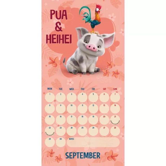 2025 CALENDAR DISNEY Moana 2 Month to View Square Calendar Official