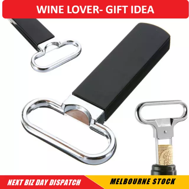 Wine Bottle Opener Cork Puller Damaged Cork Remover Black Sheath