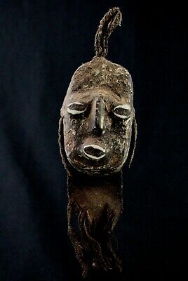 Art Africain Tribal African - Masque Diminutif Passeport Lobi Fétiche - 26 Cms 2