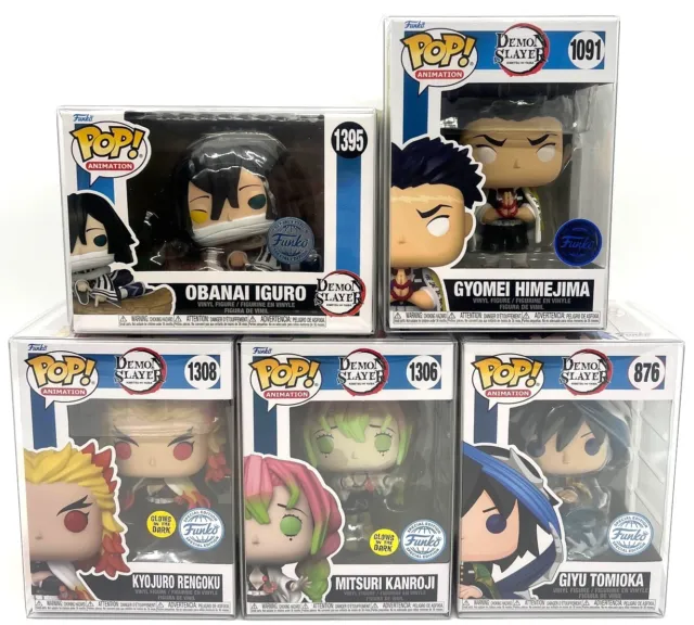 Funko Pop! Demon Slayer Gyomei Mitsuri Giyu Kyojuro Obanai Hashira Bundle Set