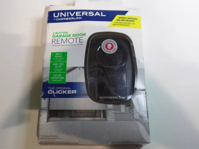 Chamberlain Klik5U-Bk2 Universal Garage Door 2-Button Opener Remote