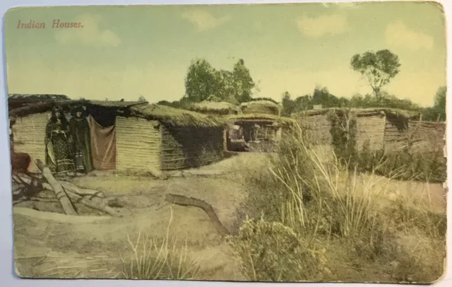 Homes Old Picture Postcard Vintage Native American Postcard Ca Newman