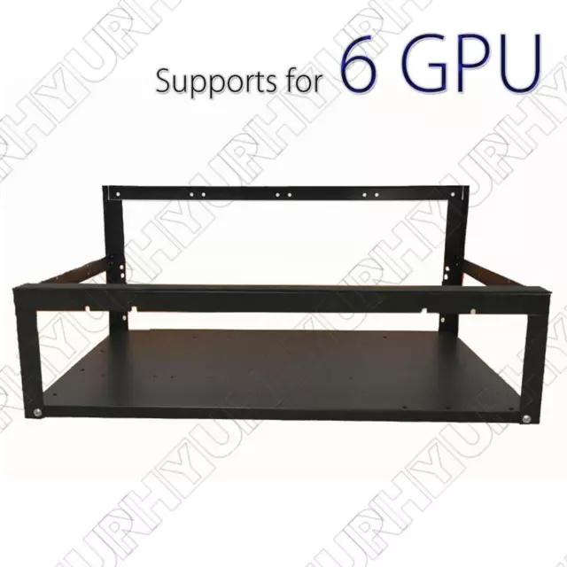 1 x 6/8 GPU Open Air Mining Rig Frame Case Holder Graphics Card Bracket AU Stock