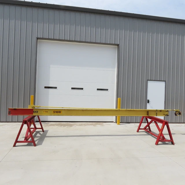 2000Lb (1Ton) Cap. Wall-Mount Overbraced Tie-Rod Jib Crane 204" Swing