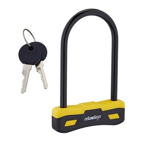 Relaxdays Antivol en U, 2 clés, Cache Anti-poussière, pour bicyclettes   vélos é