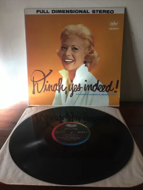 Dinah Shore Dinah, Yes Indeed! LP vinyl UK Capitol 1959 Reissue