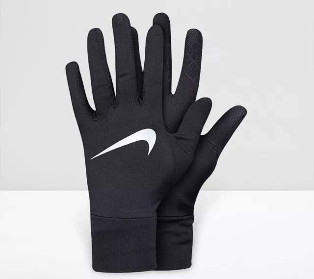 Nike Gloves Running Womens Black Ladies Dri Lightweight Tech Touch Screen Phone