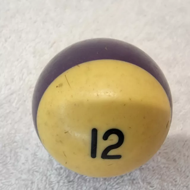 VTG Replacement Billiard Pool Ball 2 1/4" Diameter Number 12 STRIPED PURPLE