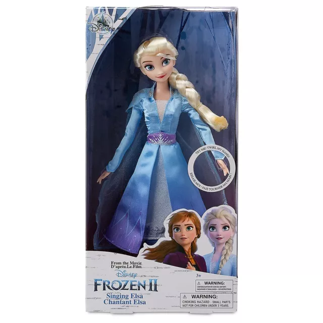 Disney Store Authentic Frozen 2 Elsa Singing Doll 11" Toy