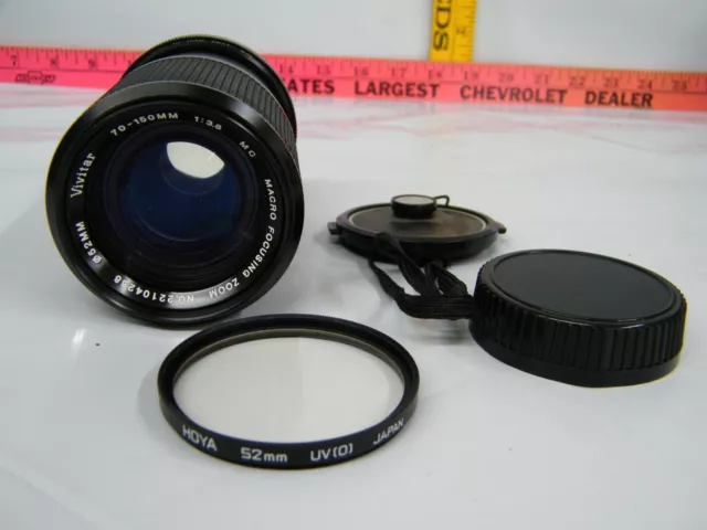 Vintage Vivitar 70-150mm 1:3.8 MC Macro Focusing Zoom Lens