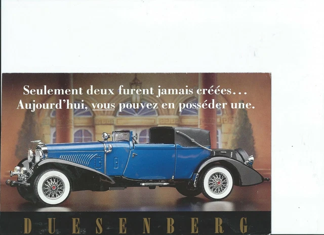 Franklin Mint 1/18 Duesenberg J Victoria 1933 - Cabriolet Bleu - Modèle De Collection En Boîte