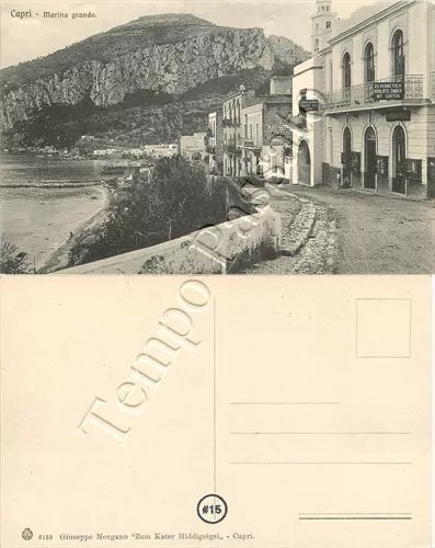 Cartolina di Capri, Marina Grande - Napoli