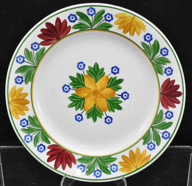 Antique Villeroy and Boch Dresden Hand Painted Floral Plate circa 1920