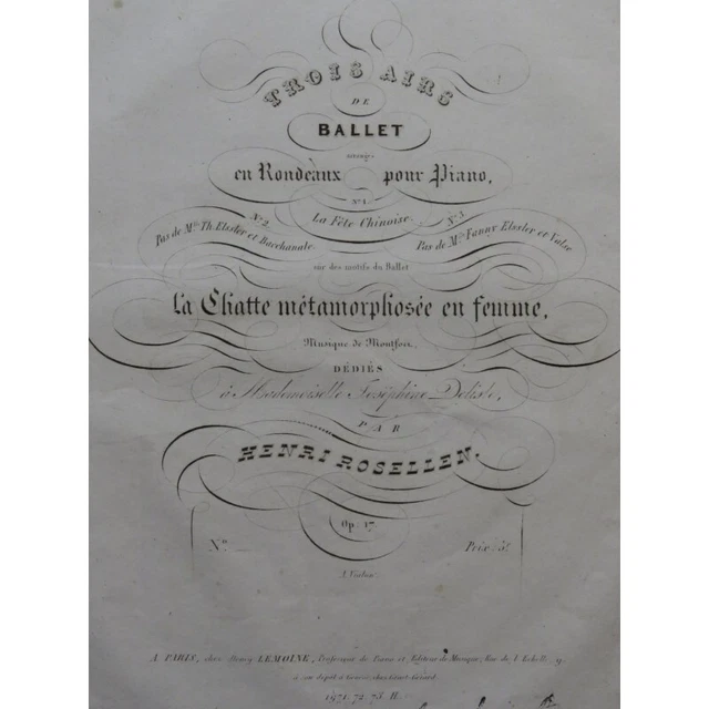 ROSELLEN Henri La Fête chinoise Piano ca1840