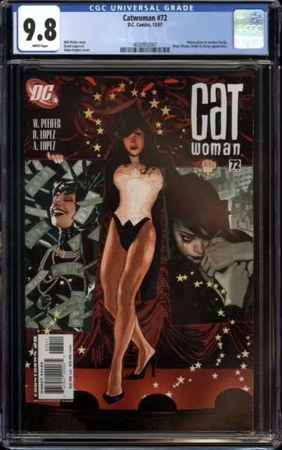 Catwoman #72 CGC 9.8 White Pages Adam Hughes Zatanna Cover DC 2007