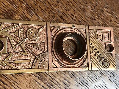 Egyptian Revival Antique Brass Doorplate By Nashua Hardware 1890S 3
