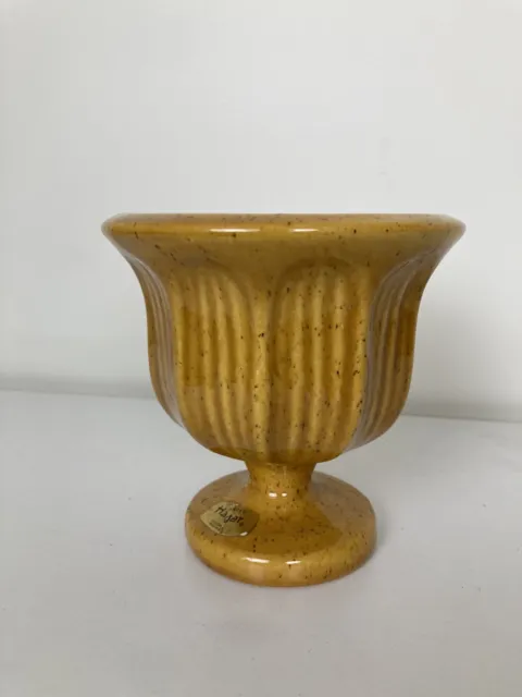 Vintage Royal Haeger Pottery Pedestal Planter Mustard Yellow