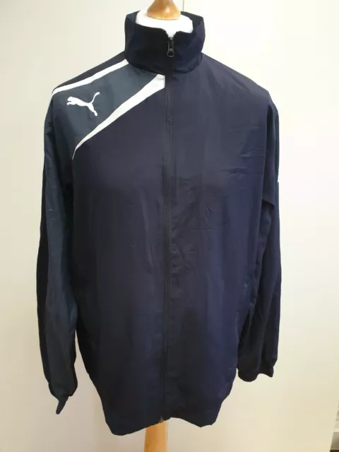 J114 Mens Bnwt Puma Blue Grey Full Zip Tracksuit Jacket Uk L Eu 52