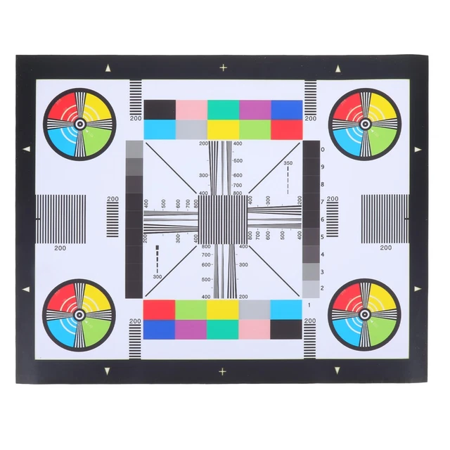 Housoutil Lens Test Chart Camera Lens Test Chart Color Wheel Card For