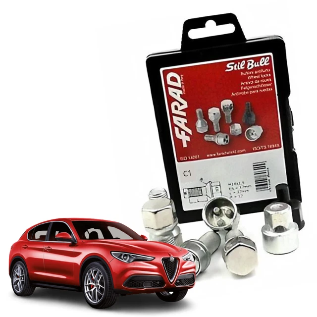 Bulloni Antifurto Protezione Cerchi Alfa Romeo Giulia - Linea Originale - Foto 6