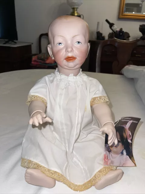 K * R 100 all Bisque Doll Repro by Waltershauser Puppenmanufaktur 16”