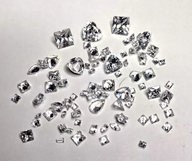 26.8ct Loose Mixed Cut Cubic Zirconia Gemstones