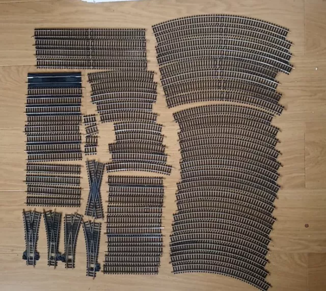 Hornby Steel track and points job lot of  70 pieces. OO gauge.