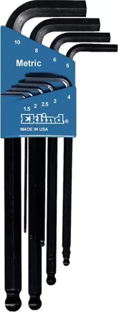 Eklind 13609 9 Piece METRIC Ball-End Hex Key Set 1.5mm - 10mm